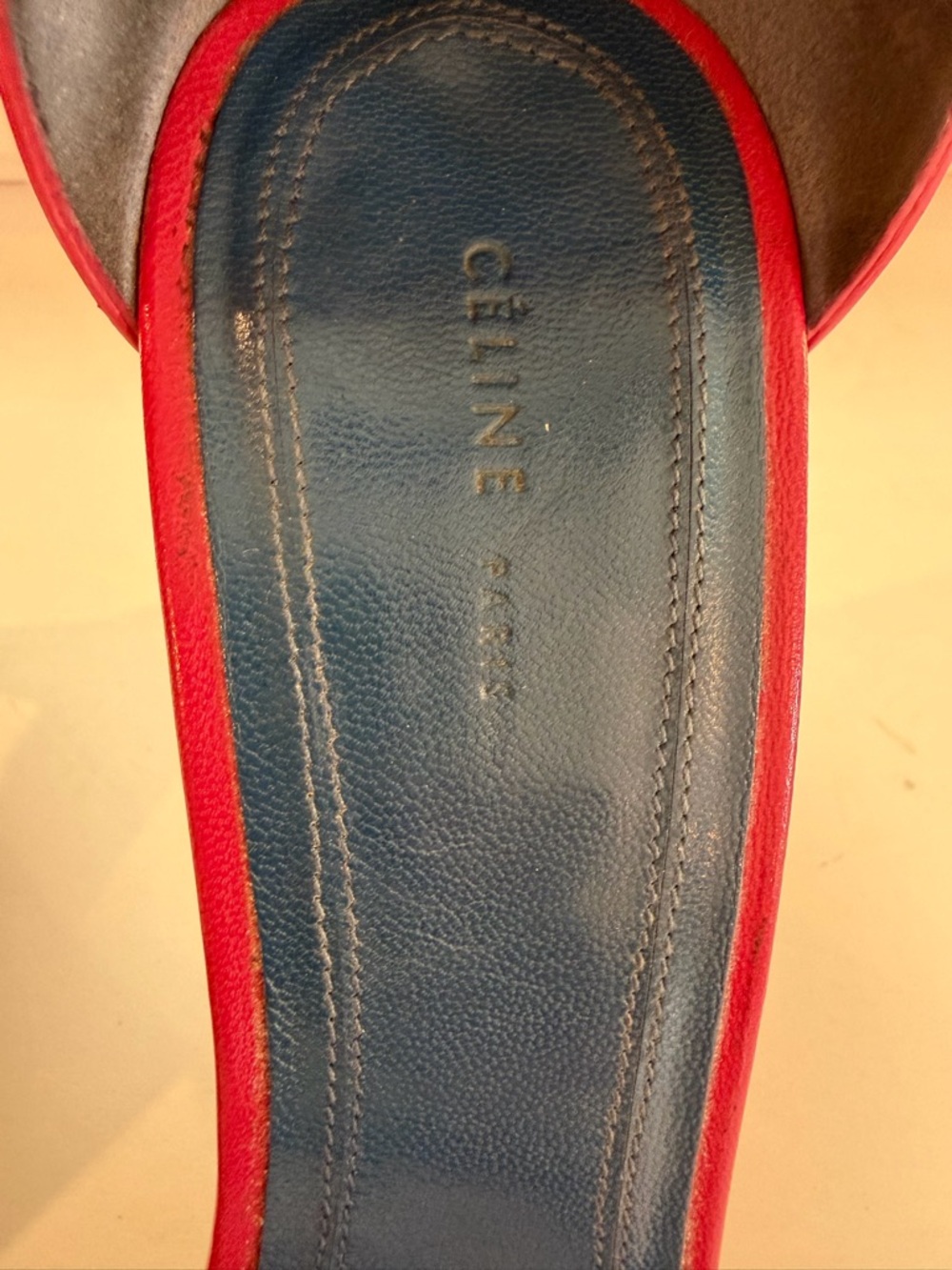 CELINE Dark Pink Leather Open-Toe Ankle-Strap Heels - GORGEOUS - Picture 4 of 11